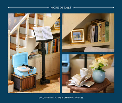 Handmade Wooden Miniature Doll House Kit 3D Puzzle Assembled Building Model Kit With LED Light DollHouses Toy For Christmas Gift