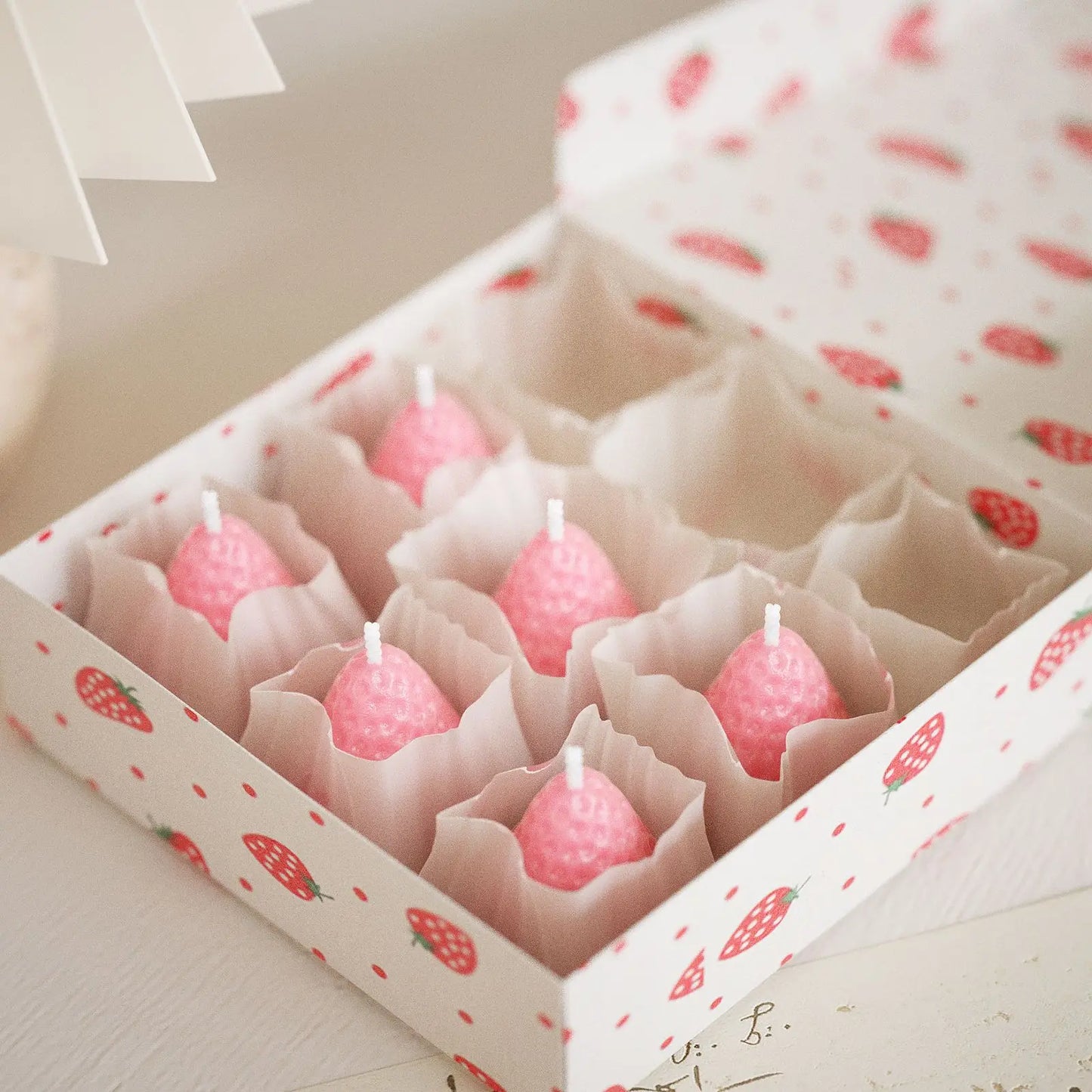 4Pcs Strawberry Shaped Silicone Candle Mold DIY Handmade Fruit Scented Candles Soap Craft Casting Molds Home Valentine's Day Dec