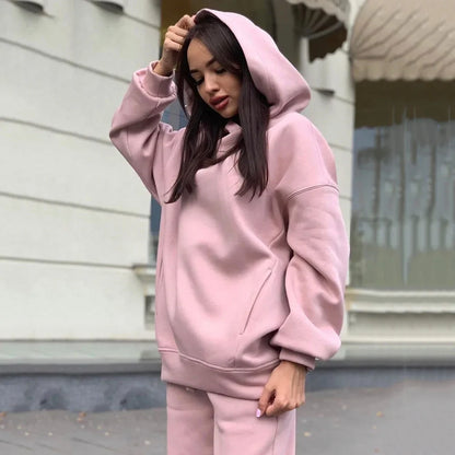 autumn tracksuit outfit set Women Two Piece Set hoodies Hooked Leisure Wide Leg Long Pants Sets Slim Fit Office Ladies Autumn