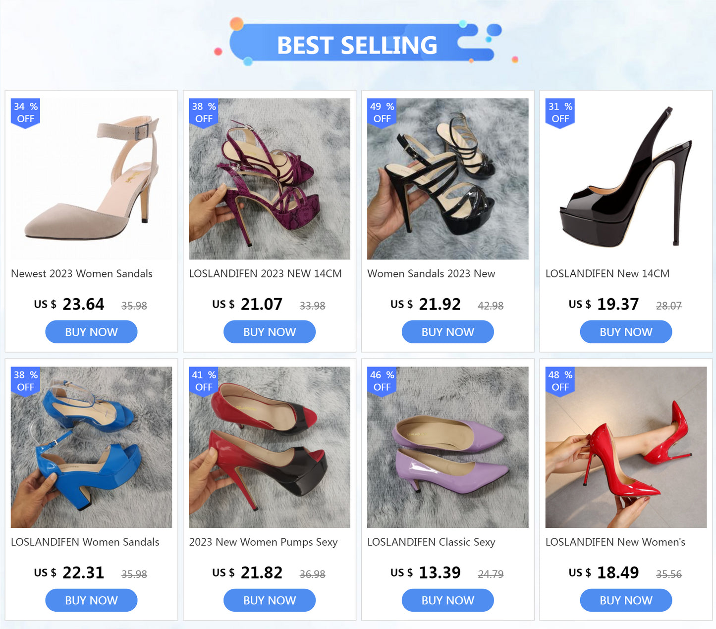 LOSLANDIFEN Women Sandals Sexy 14CM Platform High Heels Ankle Strap Sandal Open Toe Sanke Gladiator Party Dress Woman Shoes