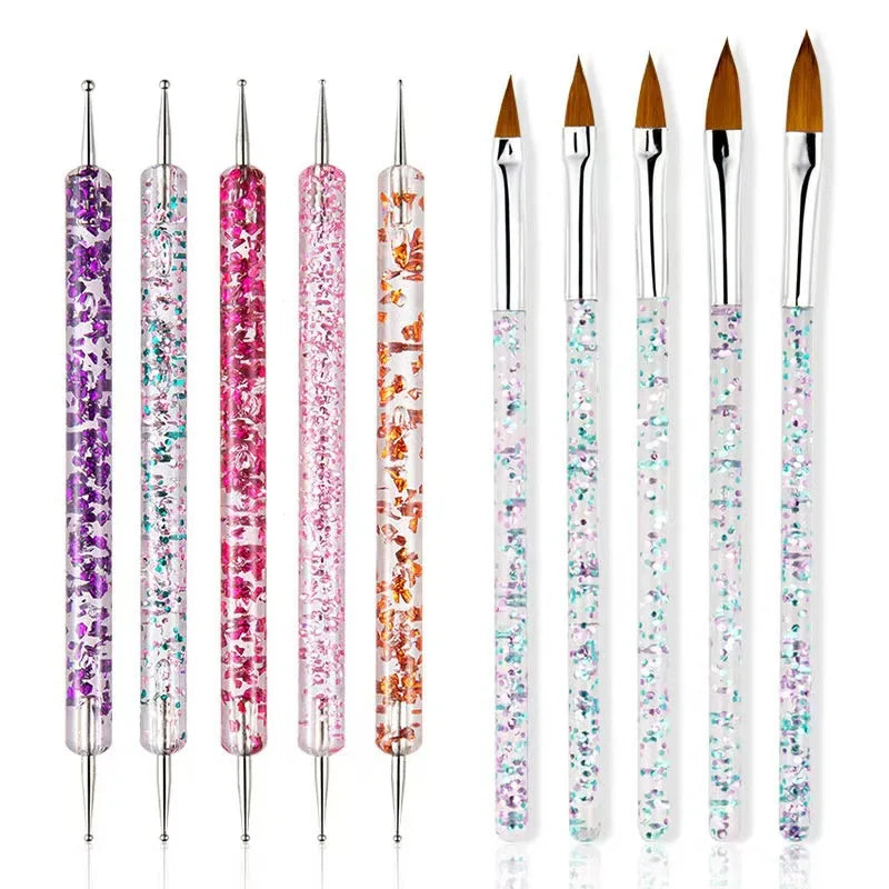 31-Piece UV Gel Nail Brush Set, UV Gel Nail Brushes, Including Dotting Brushes, Carving, Painting, and Gradient Brushes