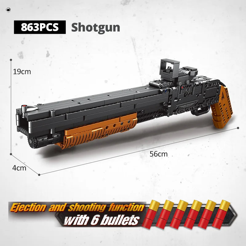 ZKZC WW2 Military Weapon Shotgun Sniper Rifle Assault Rifle Building Block City Police Pistol Brick Children Toys Gifts