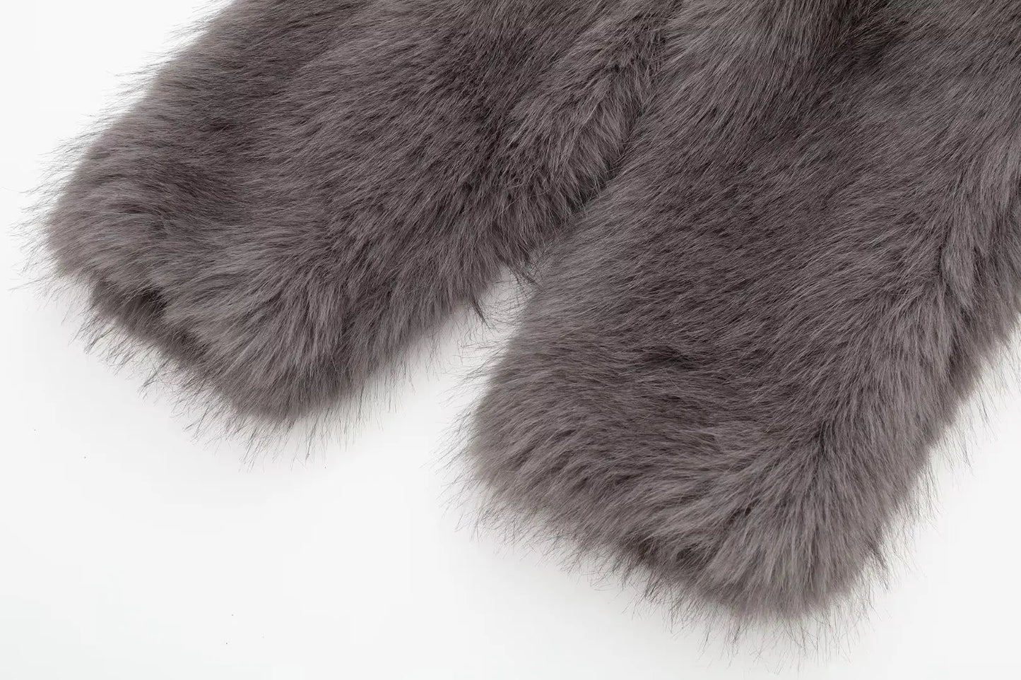 HH Women Winter Fashion Artificial Fur Effect Short Jacket Coats Female O-Neck Vintage Long Sleeve Loose Warm Top Streetwear