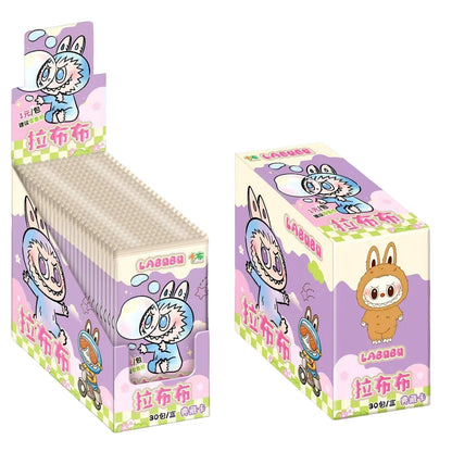 New Labubu Card Anime Cute Bubble Mart QR UR SSR SR  Flash Thick Card Board Game Children's Toy Gifts