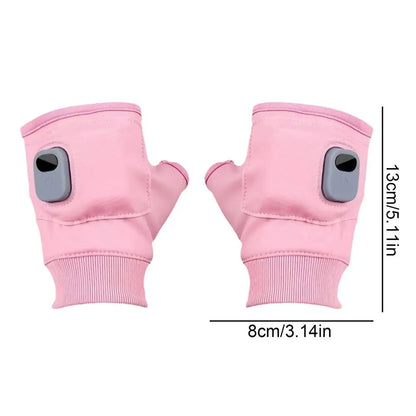Electric USB Rechargeable Heated Gloves Fingerless Winter Hand Warmer Unisex Smart Touchscreen Fast Heating Gloves