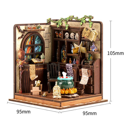 Handmade Wooden Miniature Doll House Kit 3D Puzzle Assembled Building Model Kit With LED Light DollHouses Toy For Christmas Gift
