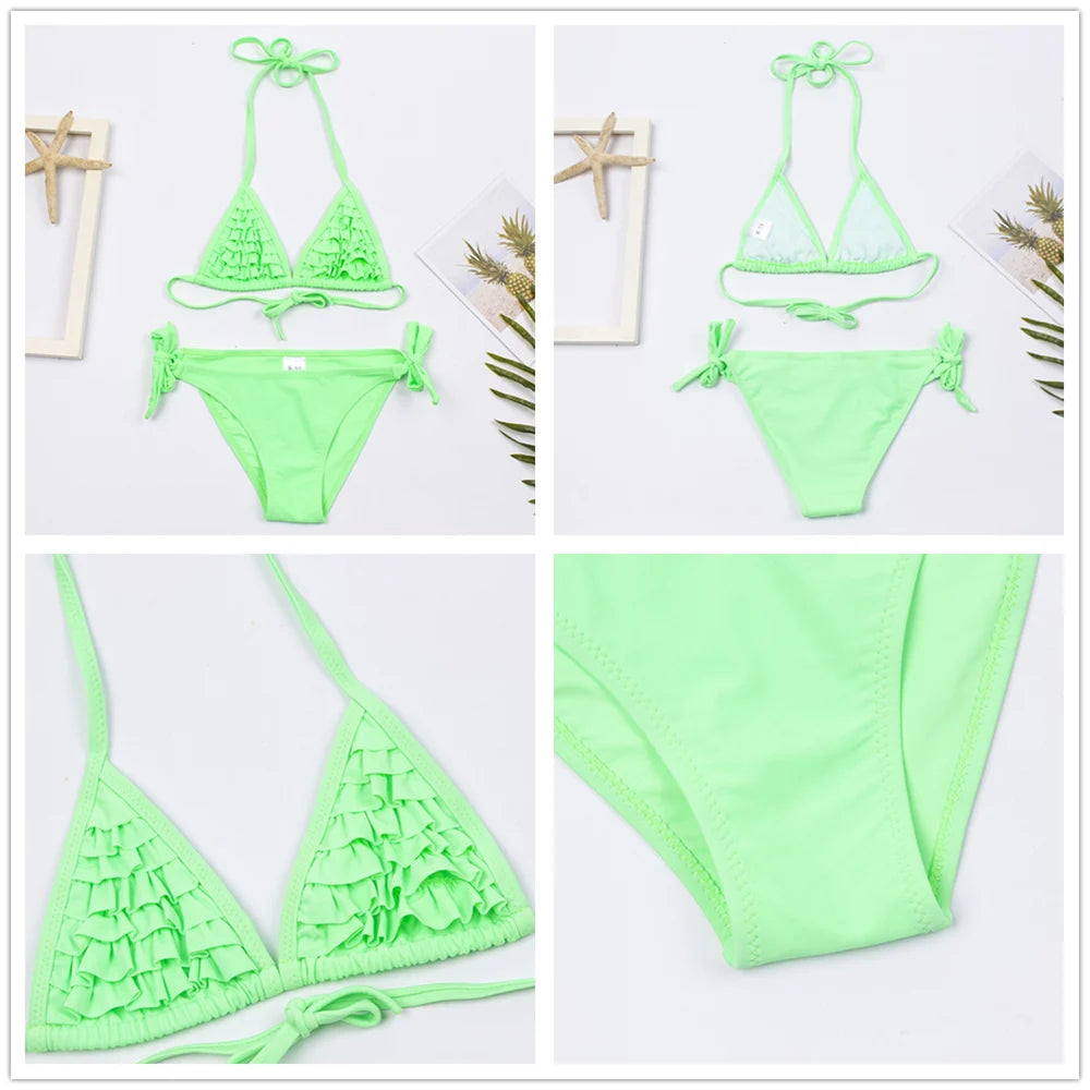 7-14Year Butterfly Print Child Bikini Set 2025 Girls Swimsuit Swimwear For Kids Summer Brazilian Teen Baby Swimming Suit Biquini