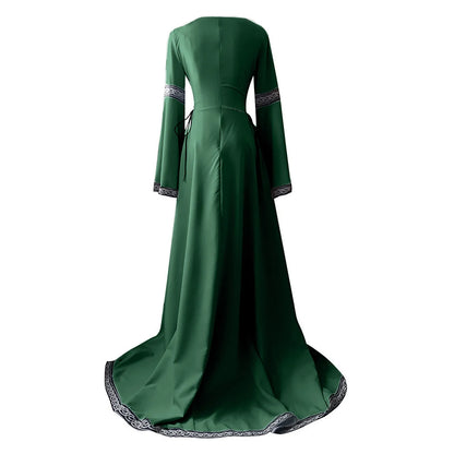 Medieval Gothic Cosplay Costumes for Women Halloween Carnival Party Performance Long sleeve Middle Ages Renaissance Dresses