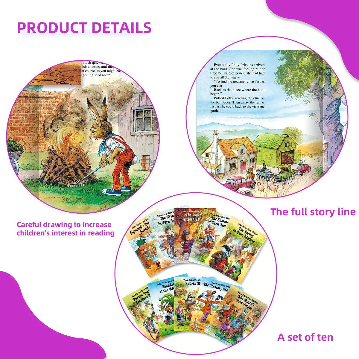 "The Spring in Fern Hollow" is a children's English story picture book with exquisite inner pages and interesting enlightenment