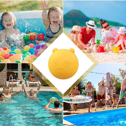 Reusable Water Baloons 16x Silicone Reusable Water Balls Quick Filling Creative Summer Pool Beach Outdoor Games For Kids &