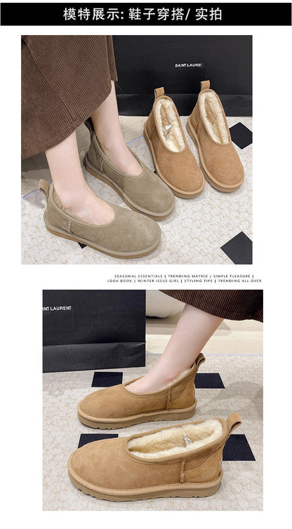2025 Women Winter Ultra Mini Boot Designer Australian Platform Boots for Leather Warm Ankle Fur Booties Luxury Boots round toe