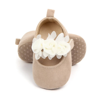 Baby Girl Shoes First Walkers Flower Pattern Fabric Cotton Shoe Unisex Non-slip Breathable Soft Bottom Toddler Crib 0-18M