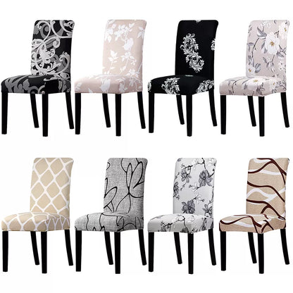 Printed Stretch Chair Cover Big Elastic Seat Chair Covers Office Chair Slipcovers Restaurant Banquet Hotel Home Decoration