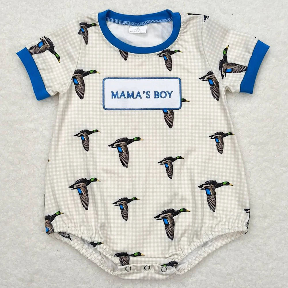 Hot Sale Baby Infant Boys Rompers Onesie Camo Duck Short Sleeve Rompers Boutique Kids Designer Clothes Boys Bubble Rompers New