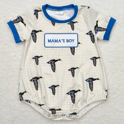Hot Sale Baby Infant Boys Rompers Onesie Camo Duck Short Sleeve Rompers Boutique Kids Designer Clothes Boys Bubble Rompers New