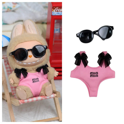 Labubu Clothes Summer Swimsuit, Sunshine Beach Swimsuit, Labubu Accessories, Trendy Fashion Clothing (No Dolls)