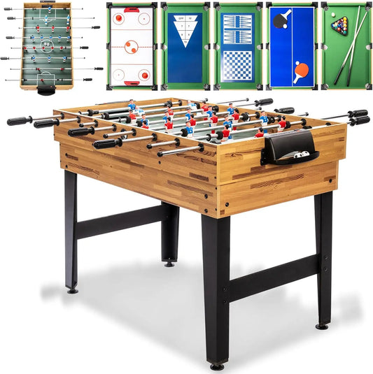 2x4ft 13-in-1 Combo Game Table Set for Home,Combination Tables for Game Room, Friends & Family w/Hockey, Football, Billiards