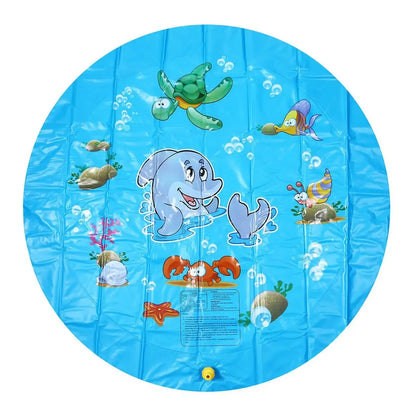 100/170cm Kids Outdoor Funny Toys Children Inflatable Round Water Splash Play Pools Playing Sprinkler Mat Yard Water Spray Pad