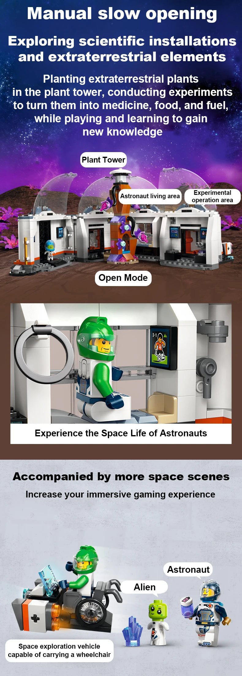 LEGO 60439 Space Science Lab CITY series 560pcs Buiding Blocks Model Kit DIY Toys For Boys Girl Children Gift ages 6+