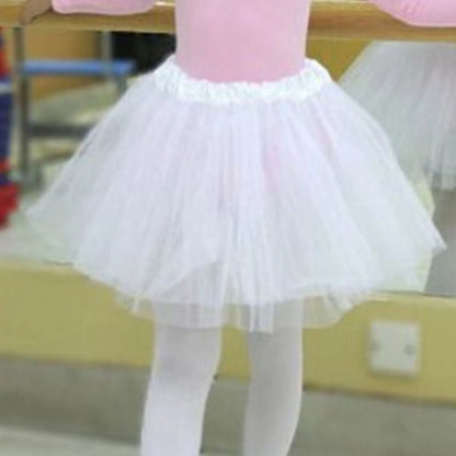 Fashion Kids Mesh Princess Solid Color Dance Ballet Tutu Faldas