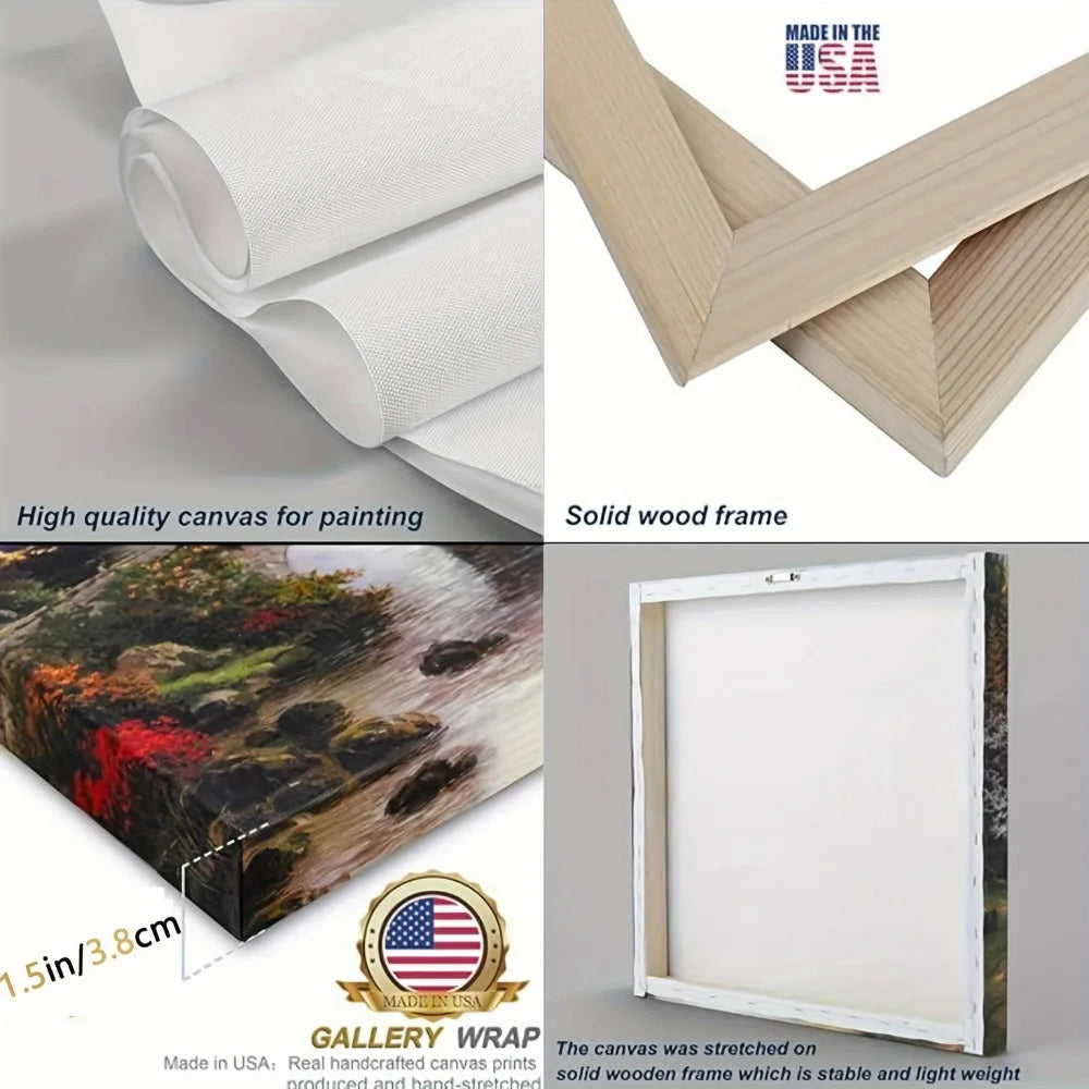EtherealBe retro Halloween wall art featuring high-quality canvas and solid wood frame construction