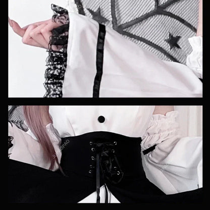 Halloween Maid Costume Cosplay Cute Sexy Costume Black And White Uniform Apron Dress Cute Bow Carnival Stage Performance Costume