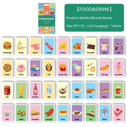 Montessori Alphabet Flashcards for Kids 3-14 Years, 36 Cards x 8 Themes, Educational Toys, Reading/Writing Learning Games Gift