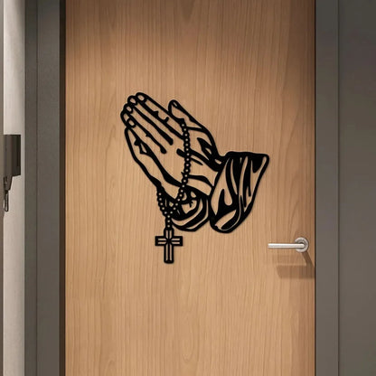 Prayer Metal Wall Faith Home Decor Cross Interior Decor Bedroom Livingroom Hallway Office Wall Mounted Decor Easter Decoration