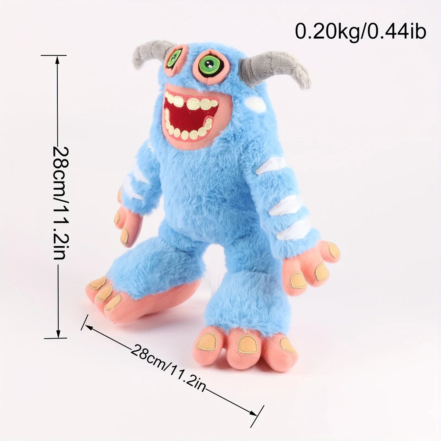 28cm/11.2in Monster Plush Toys Rare Mammott Plushies Funny Horror Game Monster Toys Soft Stuffed Animal Birthday Christmas Gift