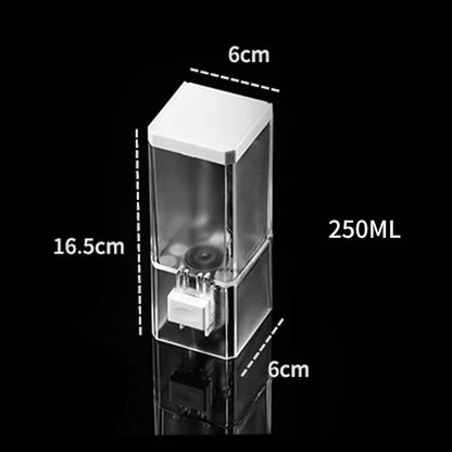 250ml Manual Soap Dispenser Transparent Wall-mounted Bathroom Sanitizer Shampoo Shower Gel Container Bottle