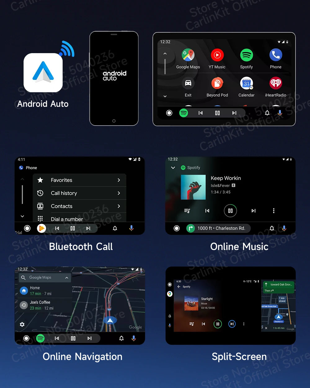 HDMI CarlinKit 8G+128G CarPlay Ai Box Android 13.0 Wireless Android Auto&CarPlay SM6225 Qualcomm 8-Core For Netflix Smart TV Box