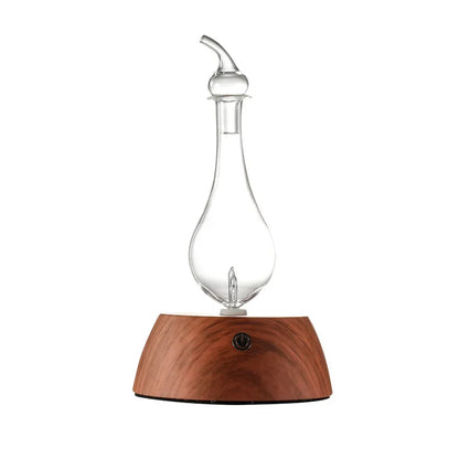 50ML Waterless Essential Oil Pure Diffuser Mini Nebulizer Aromatherapy Wood Glass Household Aroma Diffusers Colorful Night Light