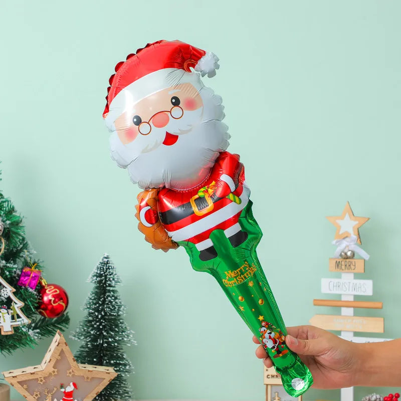 20pcs Merry Christmas Stick Aluminum Film Balloon Decoration Children's Christmas Gift 2026 Balloon