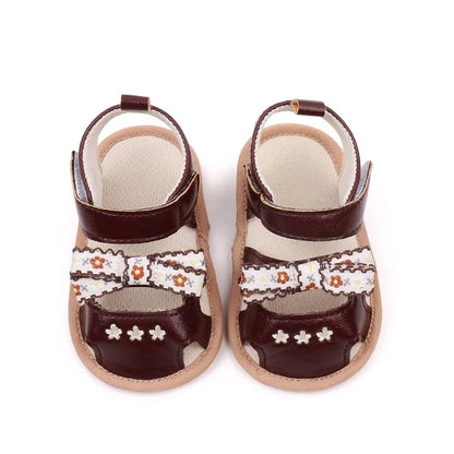 Mary Jane Shoes with Glitter  Bowknot Strap Non-Slip for Baby Infant Child
