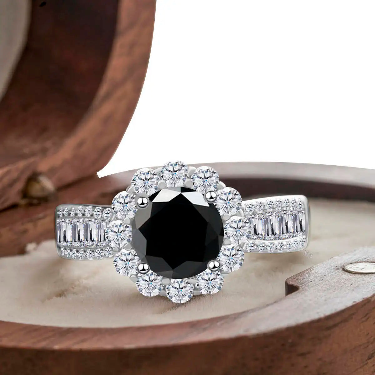 2 Carat Moissanite Ring D Color With Certificate 925 Sterling Silver Butterfly Flower Fairy Ring Engagement Gift Luxury Jewelry
