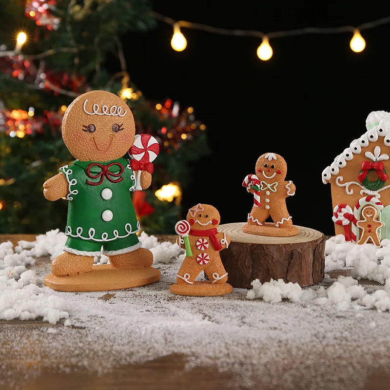 Christmas Gingerbread Man Doll Tree Pendant Ornaments Holiday Party Supplies Home Party Navidad Christmas Decoration Kids Gift
