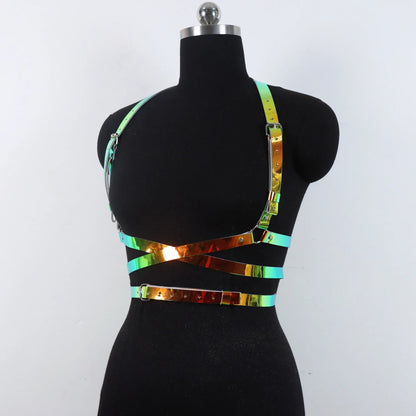 Women's Accessories Corset Waist Belt Harness Fashion Luxury Female Belt Goth Gothic Faux Leather Harness Belt Chain Belt