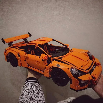 MINISO MOC Technical Brick Orange Super SportsCar Model Compatible 42056 Building Blocks Kid Educational Toy Birthdays Gifts Set