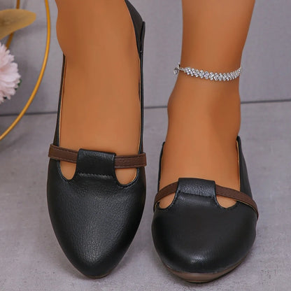 Women's Shoes 2024 Hot Sale Shallow Women's Flats Fashion Pointed Toe Dail Flats Women High Quality Plus Size Flat Low Heels