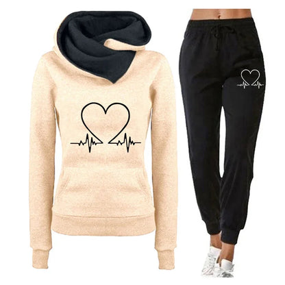 Women Tracksuit Two Piece Set Winter Autumn Hoodies Pants Pullovers Sweatshirts Female Jogging Woman Clothing Sport Suit Outfits