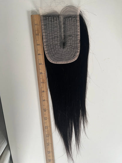 Straight 4x4 T Lace Closure Natural Black Brown Honey Blonde Indian Remy Human Hair Middle Part 10-20 inch Bobbi Collection