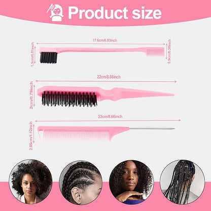 3pcs Dye Hair Set Plastic Hairdressing Hair Color Mix Stirrer Rod Hair Dyeing Brush Salon Styling Tools Barber Accessories