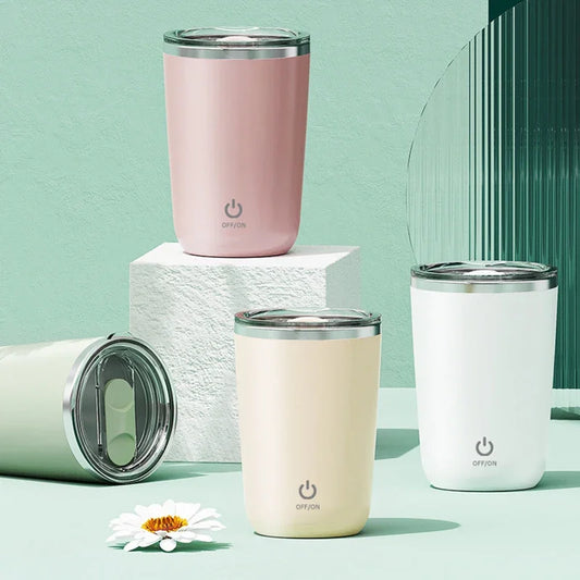 Self-Stirring Mug 304 Stainless Steel Rechargeable Magnetic Mug Milk Mixing Cup Smart Mixer Water Bottle