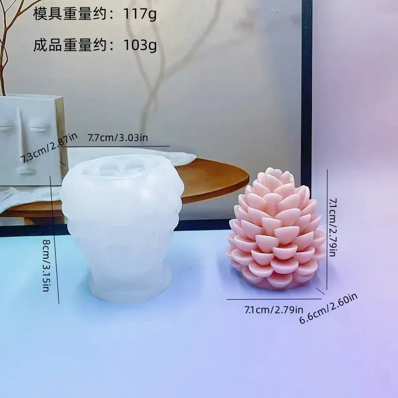 Christmas Series Pine Cone Silicone Candle Mould DIY Handmade Pine Cone Candle Plaster Resin Crafts Soap Mould Christmas Gift