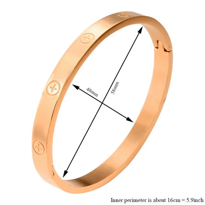 G&DAdvanced Inlai Crystal Stainless Steel Women's Bracelet/Ring Jewelry Golden Resistant To Corrosion set Gift Party Excluse