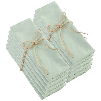 20PC 30X45CM Cotton Hotel Serving Cloth Napkins Fabric Family Dinner Kitchen Green Tea Towels Table Mat Wedding Table Decoration