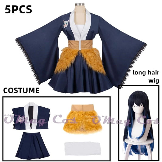 Anime Hashibira Inosuke Cosplay Halloween Costumes for Women Costumes Dress Play Clothing Uniform Vestido Suit Role