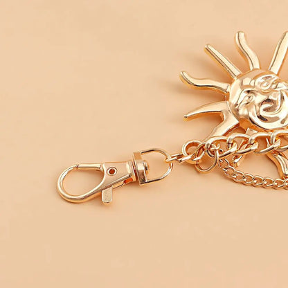 Punk Hip Hop Style All-match Waist Chain Sun Vintage Metal Womans Belt For Dress Vintage High Waist Chain Belt for Women