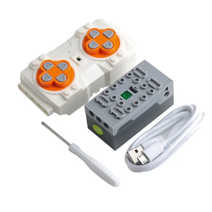 DIY MOC Remote Control Set Rechargeable Battery Box Blue-tooth M Motor Speed Control APP Program PF Building Blocks Modification
