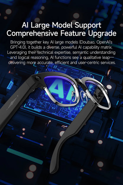 2026 New Upgrade Smart Glasses With Camera Video Recording AI Photo Recognition Bluetooth Call Translation Voice Sunglasses Men